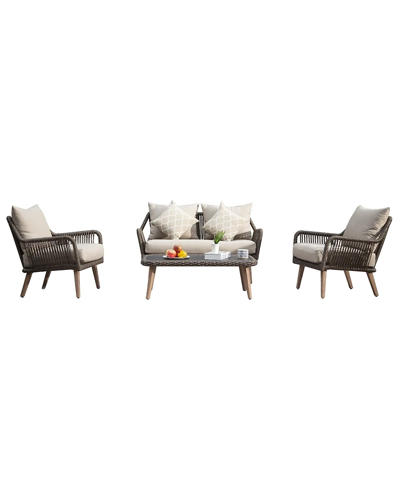 Mondawe Patio Conversation Sets 4-Pieces