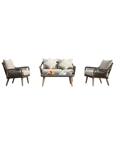 Mondawe Patio Conversation Sets 4-Pieces