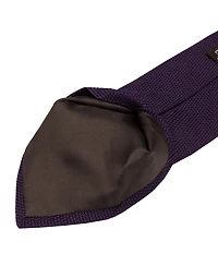 Plum - Silk Grenadine Tie for Men