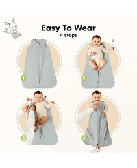 KeaBabies 2-Pack Snooze Baby Sleep Sacks, Cotton Wearable Blanket, Soft Toddler Sleeping Bag, Smooth Zipper