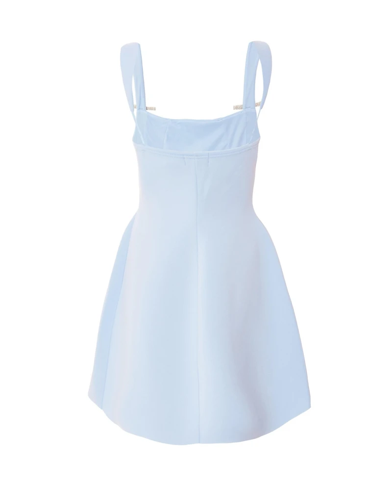 Quiz Women's Scuba Foam Mini Dress with Diamante Bow Detail