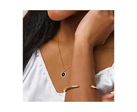 Snake Onyx Pendant Necklace in 14K Gold-Plated Sterling Silver