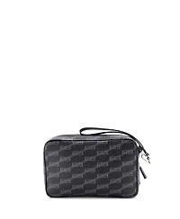 Pre-Owned Balenciaga Signature Clutch Bag Bb Monogram Coated Canvas