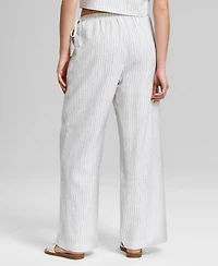 And Now This Women's Wide-Leg Side-Tie Striped Pants, Exclusively at Macy's