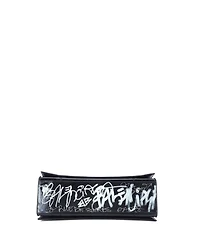 Pre-Owned Balenciaga Medium Graffiti Crush Chain Flap Bag Leather