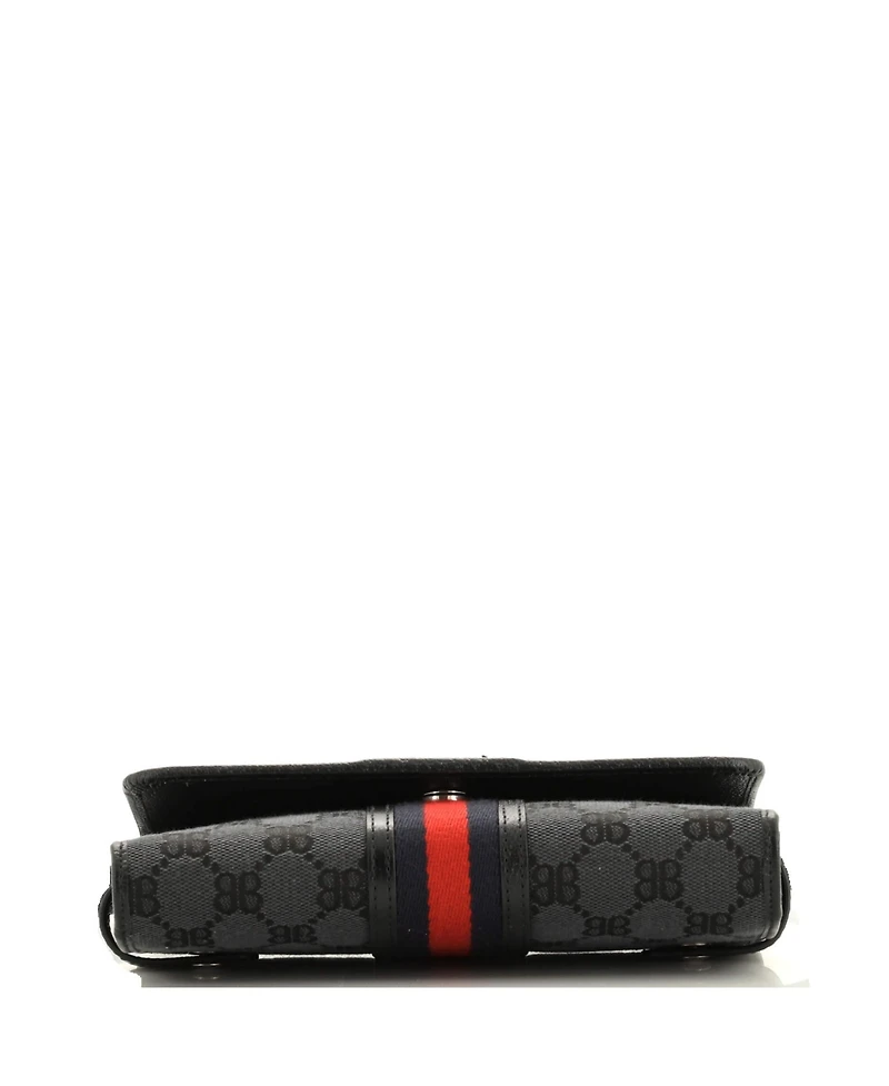 Pre-Owned Balenciaga x Gucci The Hacker Wallet on Strap Bb Coated Canvas