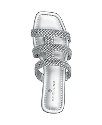 Bandolino Women's Sumer Woven Caged Flat Slide Sandals