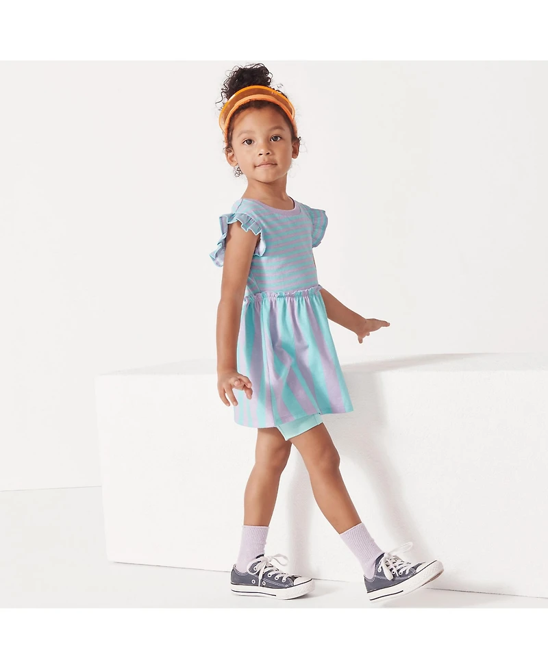 Lands' End Big Girls Plus Short Sleeve Gathered Waist Tunic Top