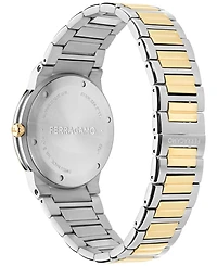 Ferragamo Men's Swiss Sapphire Logo Two-Tone Stainless Steel Bracelet Watch 41mm