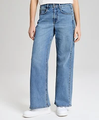 And Now This Women's Studded Wide-Leg Mid-Rise Jeans, Created for Macy's