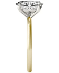Charles & Colvard Classic Basket Solitaire Engagement Ring (3 ct. t.w.) Two-Tone 14k Gold