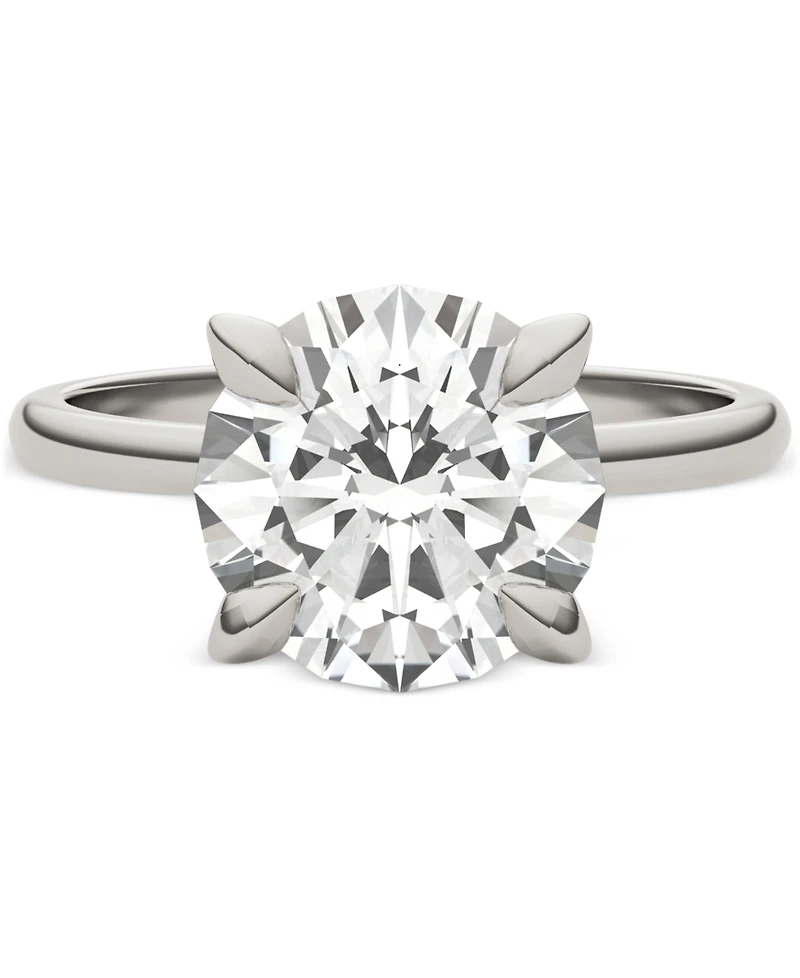 Charles & Colvard Moissanite Classic Basket Solitaire Engagement Ring (3 ct. t.w.) in Two-Tone 14k Gold