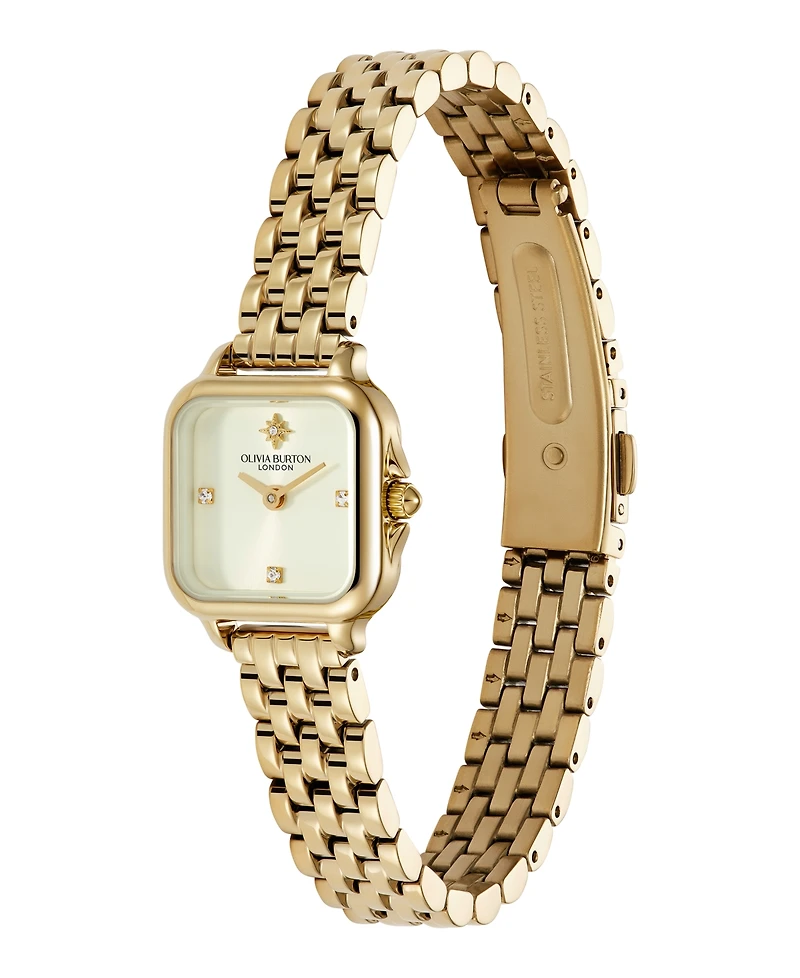 Olivia Burton Women's Grosvenor Mini Gold Tone Bracelet Watch, 20mm