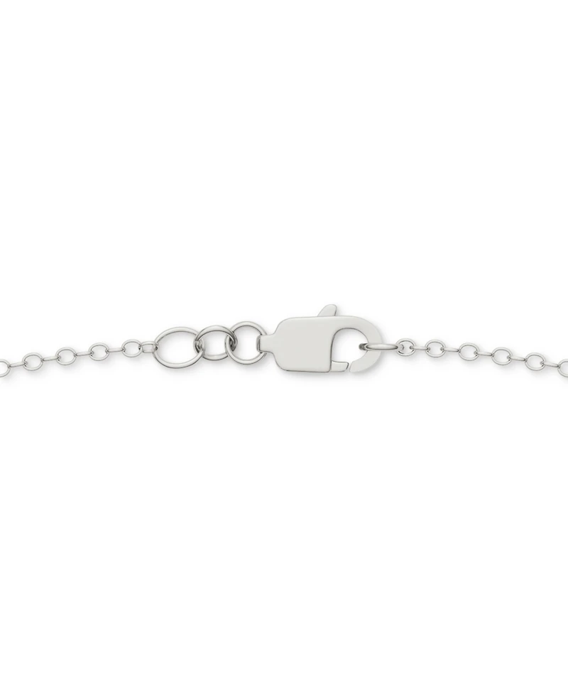 Charles & Colvard Moissanite Linked Hearts Pendant Necklace (3/8 ct. t.w.) in Sterling Silver, 18"