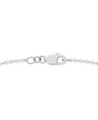 Charles & Colvard Moissanite Linked Hearts Pendant Necklace (3/8 ct. t.w.) in Sterling Silver, 18"