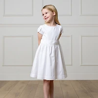 Hope & Henry Big Girls Heirloom Tulip Sleeve Swiss Dot Party Dress