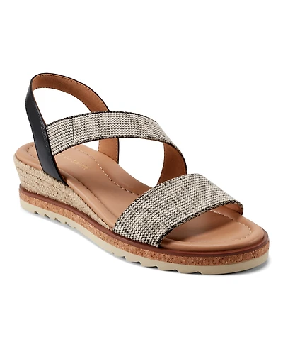 Easy Spirit Women's Sabina Strappy Low Wedge Sandals