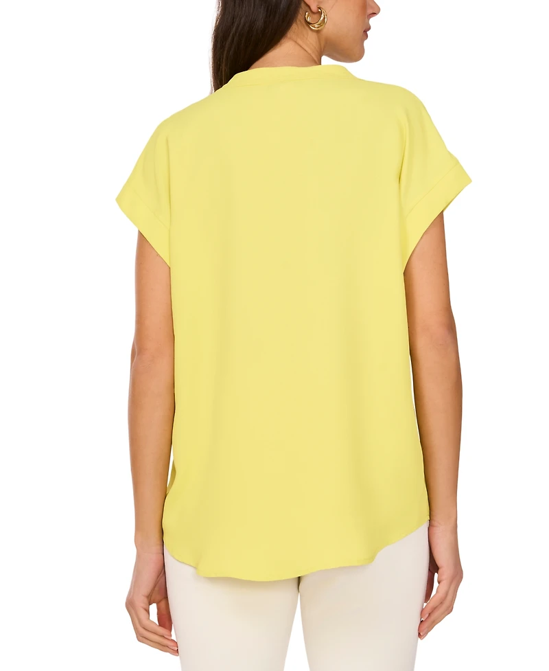 Vince Camuto Women's V-Neck Cap-Sleeve Top