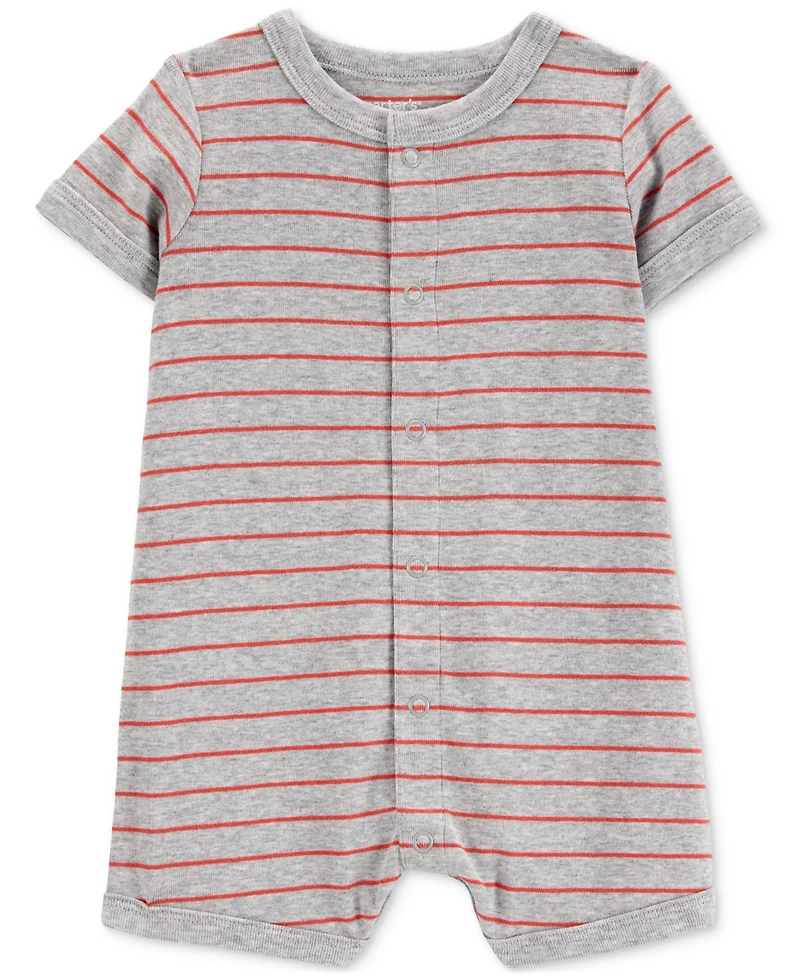 Carter's Baby Boys Crab Striped Short-Sleeve Romper