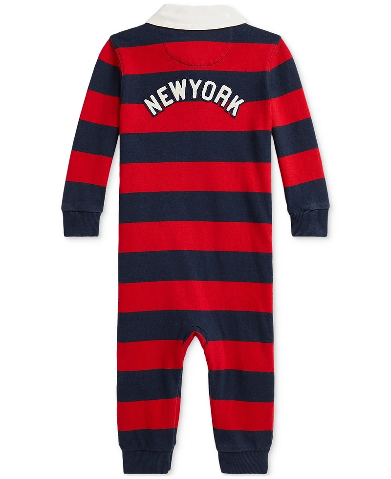 Polo Ralph Lauren Baby Boys Striped Yankees Coverall