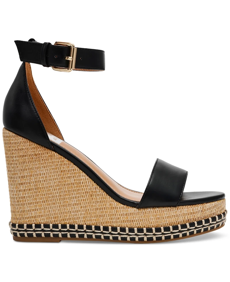 Dv Dolce Vita Women's Tammara Ankle-Strap Platform Whipstitch Wedge Sandals