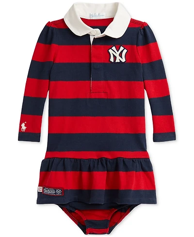 Polo Ralph Lauren Baby Girls Striped Yankees Jersey Dress