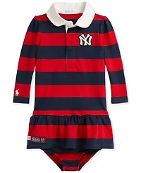 Polo Ralph Lauren Baby Girls Striped Yankees Jersey Dress