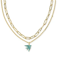 Kendra Scott 14k Gold-Plated Melody Bird Multi Strand Necklace, 16-1/2" + 3" extender