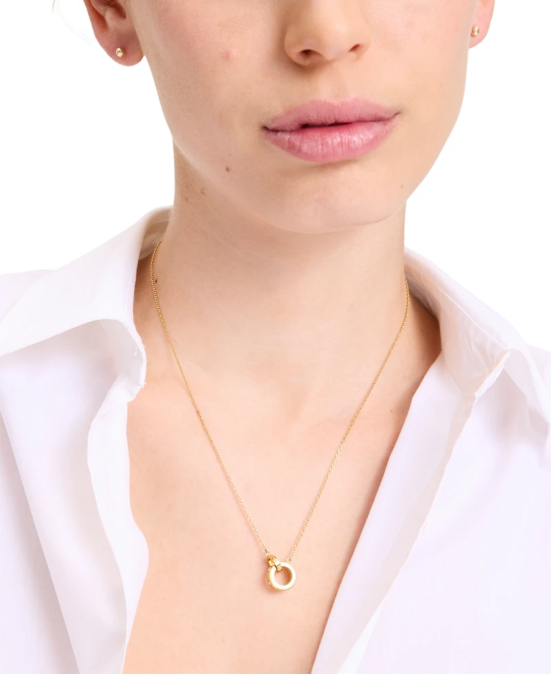 Kate Spade New York Set Stone Interlink Pendant Necklace, 16" + 3" extender