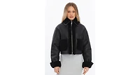 Furniq Uk Women's Genuine Shearling Jacket
