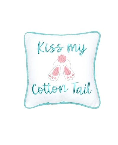 Kiss My Cotton Tail Small Petite Throw Pillow