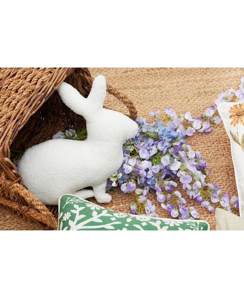 White Bunny Shaped Throw Pillow