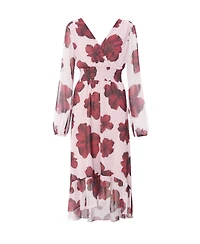 Quiz Women's Floral Midi Dip Hem Dress