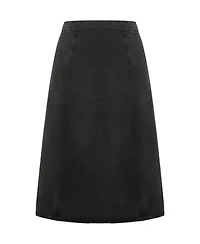 Plus Denim Hi Lo Skirt