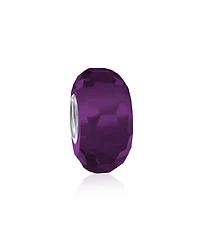 Bling Jewelry Faceted Murano Glass Charm Bead with Sterling Silver Core