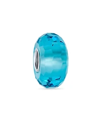 Bling Jewelry Faceted Murano Glass Charm Bead with Sterling Silver Core