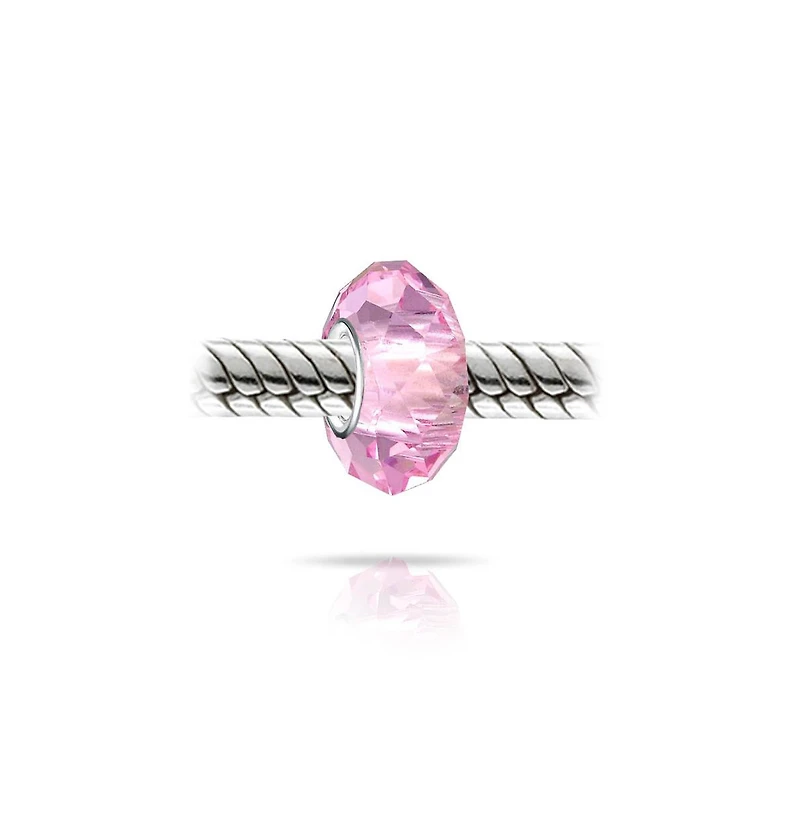 Bling Jewelry Faceted Murano Glass Charm Bead with Sterling Silver Core