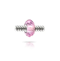 Bling Jewelry Faceted Murano Glass Charm Bead with Sterling Silver Core
