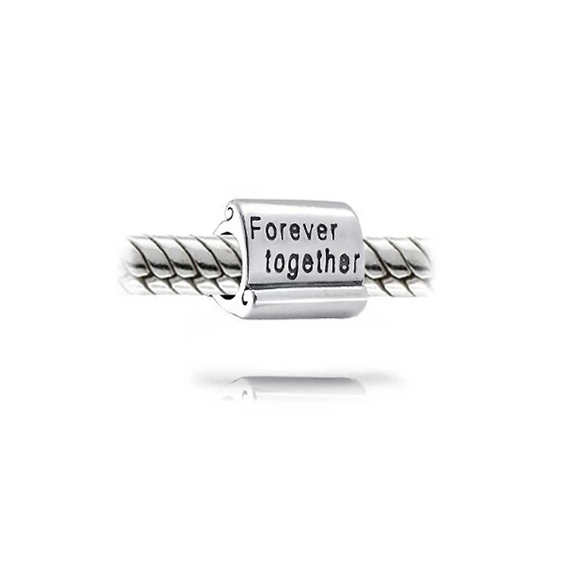 Bling Jewelry Love Family Couples Mantra Charm Bead Sterling Silver European Bracelet