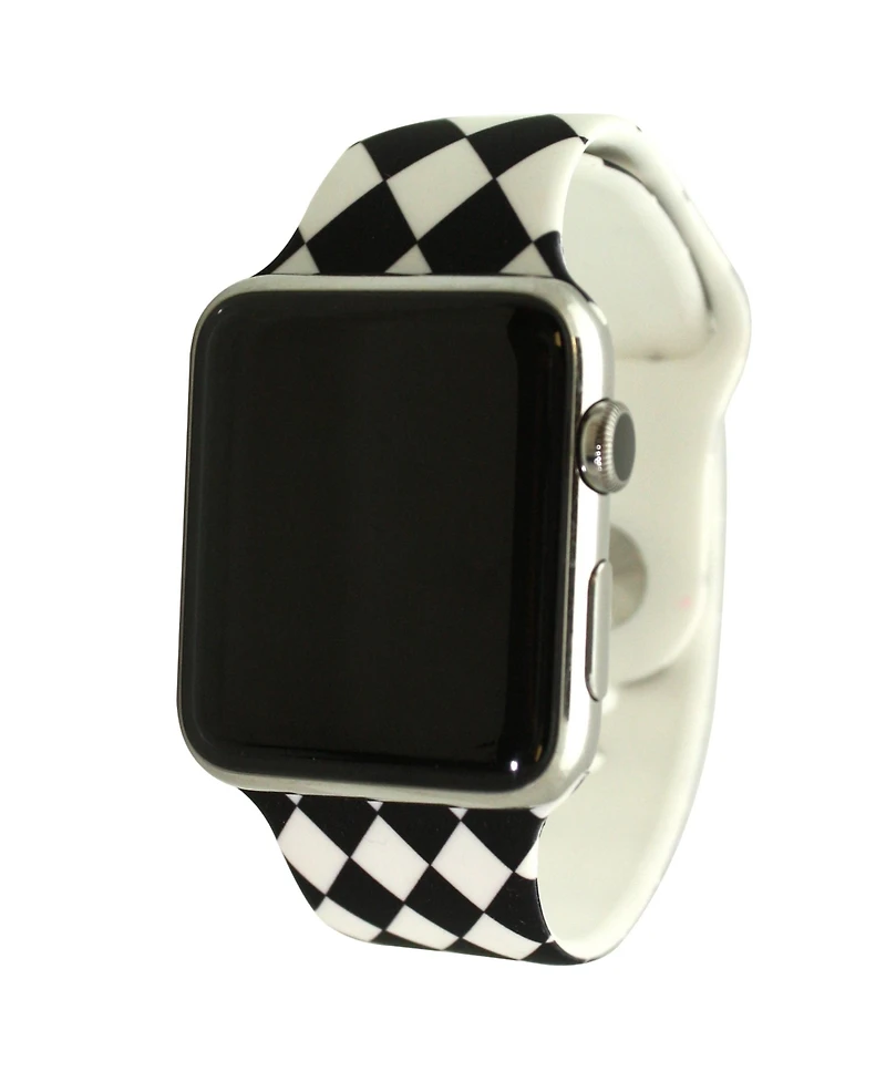 Olivia Pratt Checkered Printed Silicone Apple Watch Band