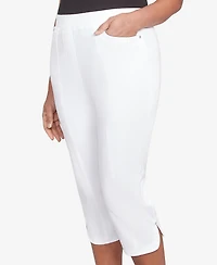 Alfred Dunner Women's Nantucket Tailored Tulip Hem Capri Pants