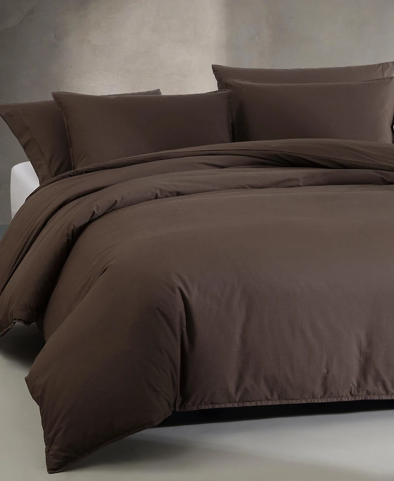 Closeout! Calvin Klein Washed Percale Solid 2-Pc. Comforter Set, Twin/Twin Xl