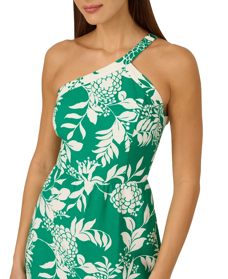 Adrianna by Papelll Women's Printed One-Shoulder Midi Dress