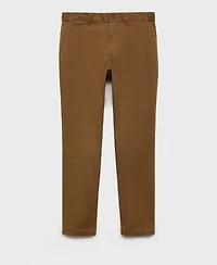 Mango Men's Slim-Fit Tapered Crop Chino Pants