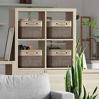 Sorbus 6 Pack 15 inch Collapsible Storage Bins with Handles