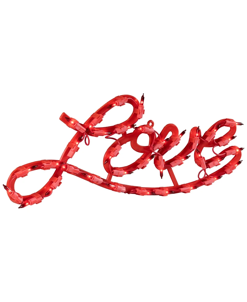 Northlight 17" Lighted Love Script Valentine's Day Window Silhouette Decoration