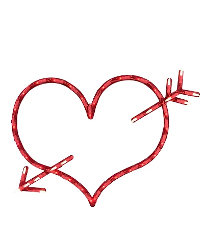 Northlight 17" Lighted Heart with Arrow Valentine's Day Window Silhouette Decoration