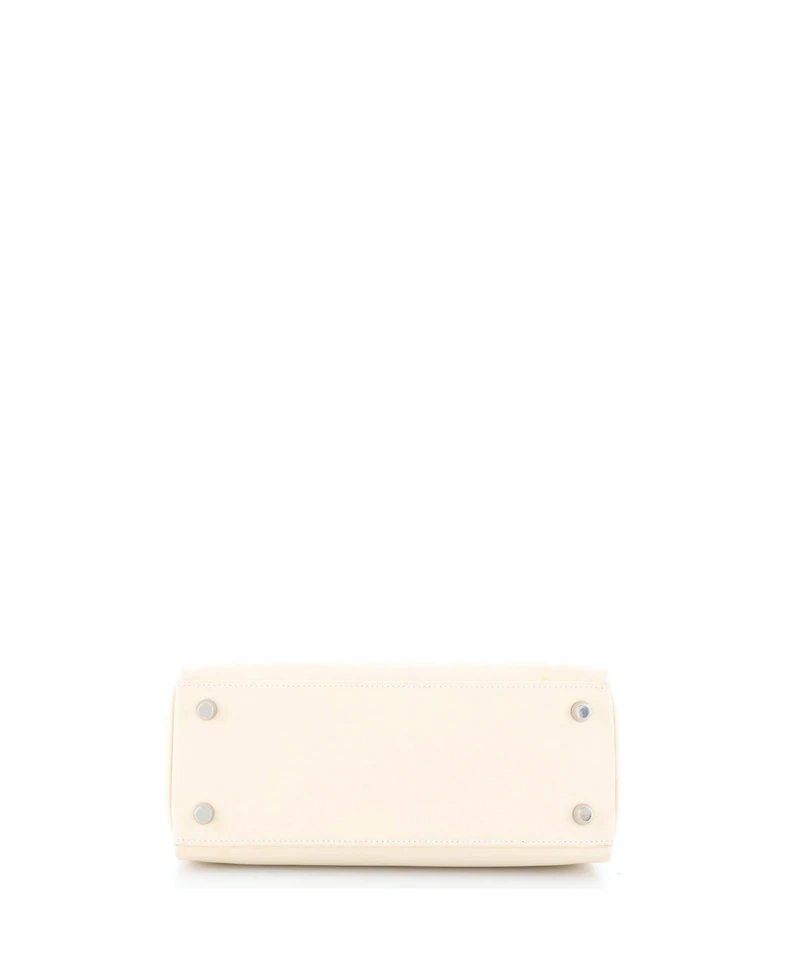Pre-Owned HERMES Kelly 25 Handbag Light Swift with Palladium Hardware