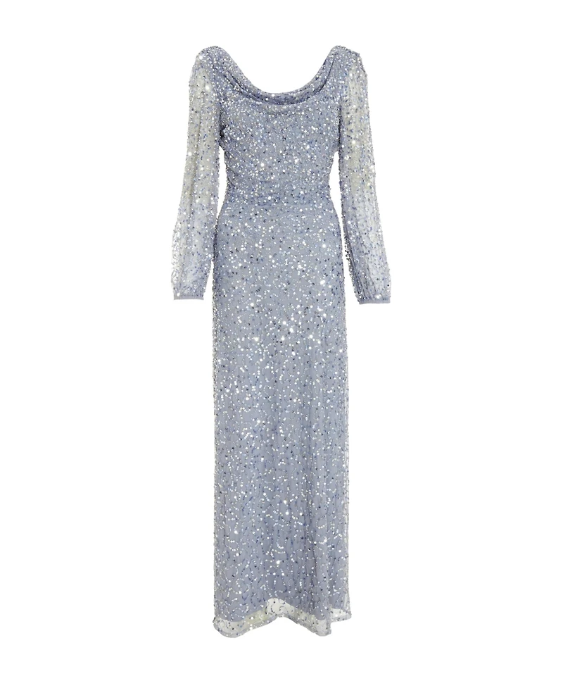 Quiz Women's Sequin cowl Front Maxi Dress