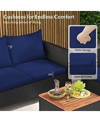 4 Piece Outdoor Conversation Set with Storage Coffee Table